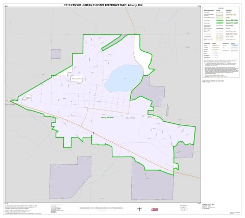 2010 Census Urban Cluster Reference Map for