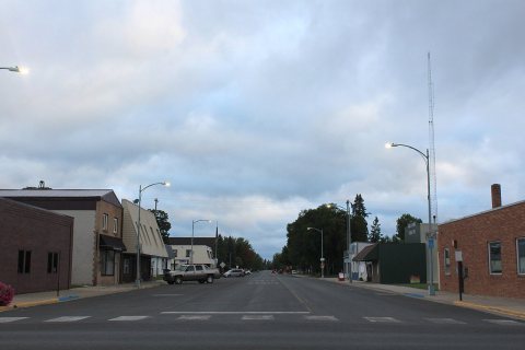 Businesses on Main Street looking north