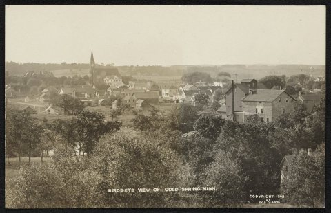 Birds-eye view of Cold Spring, Minn