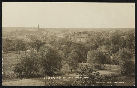 Birds-eye view of Cold Spring, Minn