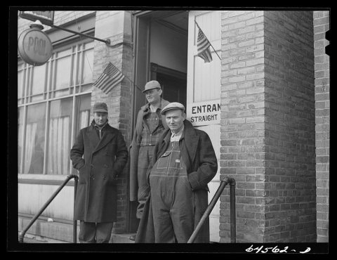 Untitled photo, possibly related to: Glencoe, Minnesota. Farmers who have registered under Selective Service act in the…