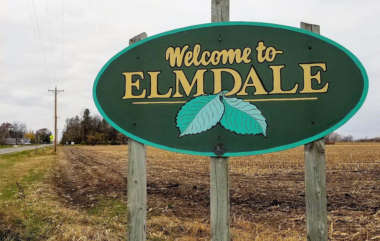 Elmdale, Minnesota welcome sign
