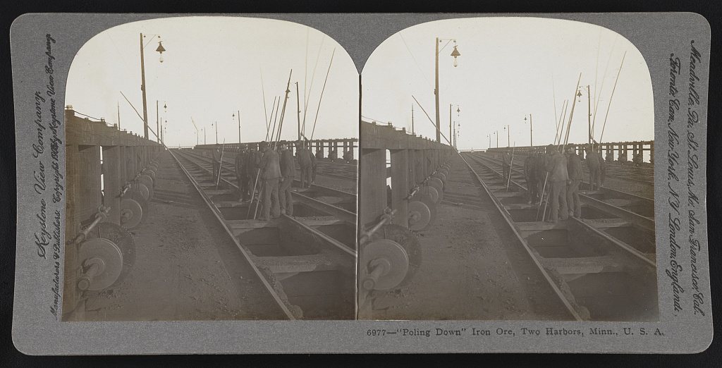 "Poling down" iron ore