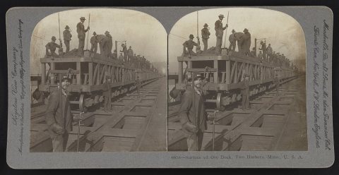 Surface of ore dock