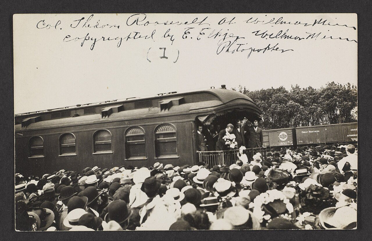 Col. Theodore Roosevelt at Wilmar, Minn. - E. Elkjar, photographer