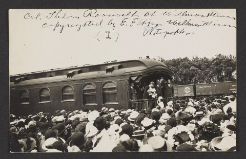 Col. Theodore Roosevelt at Wilmar, Minn. - E. Elkjar, photographer