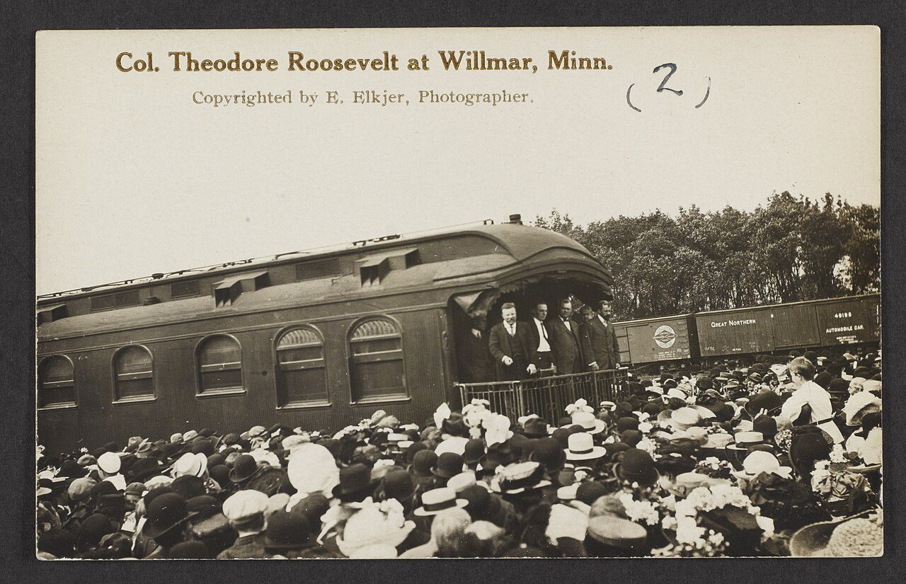 Col. Theodore Roosevelt at Wilmar, Minn. - E. Elkjar, photographer