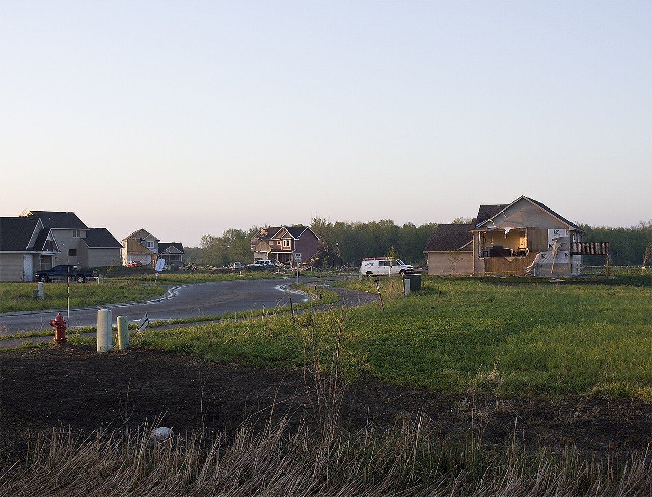 Tornado damage in Hugo, MN, 05-25-2008