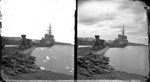 Lake Superior and Mississippi Railroad Freight Depot at