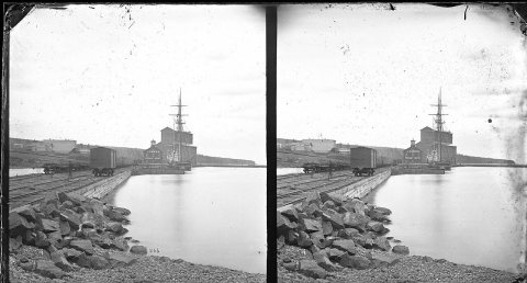 Lake Superior and Mississippi Railroad Freight Depot at