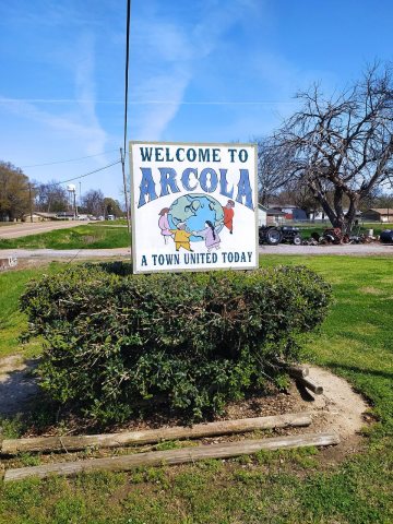 Arcola MS Welcome Sign