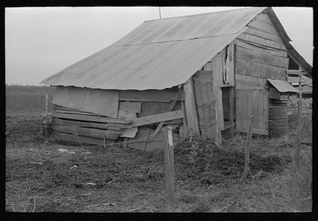 Untitled photo, possibly related to: House of sharecroppers near Pace, Mississippi. Background photo for Sunflower Plan…