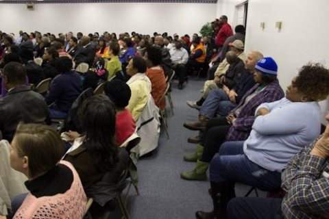 Community members attend a Local Foods, Local Places workshop in Itta Bena, Mississippi