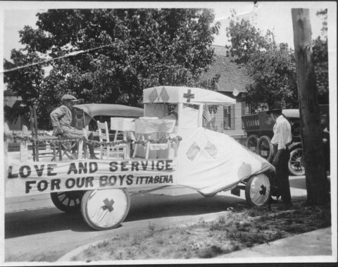 Itta Bena MS WWI parade Love and Service for Our Boys float