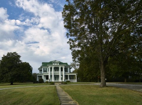 The Herron House Mansion, built in 1907 and restored as a bed-and-breakfast inn, exactly one century later