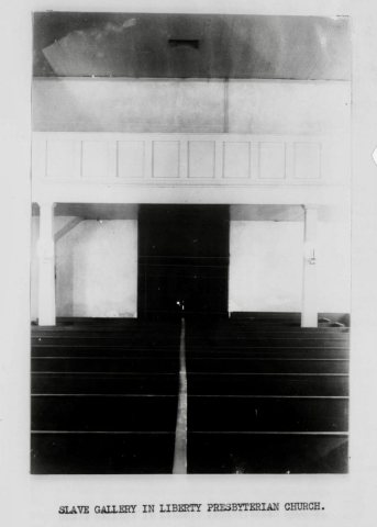 Slave gallery in Liberty Presbyterian church Amite County Mississippi