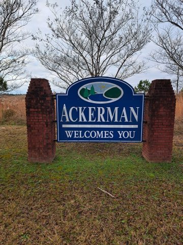 Ackerman Welcome Sign