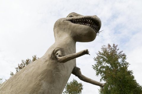 Dinosaur statue