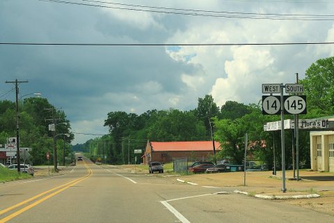 MS145 South MS14 West Signs