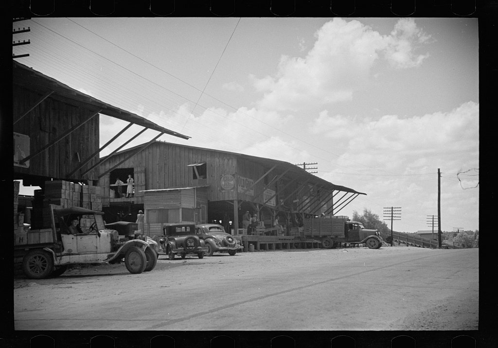 Untitled photo, possibly related to: Box factory which serves nearby truck farm area