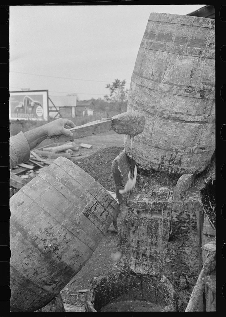Barrels of the natural turpentine oleoresin