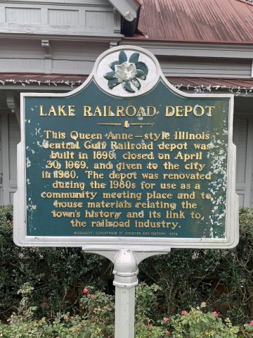 Lake Railroad Depot marker