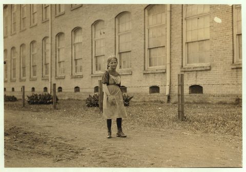 Lillian Nettles, an eleven year old spinner in Magnolia Cotton Mills, Magnolia, Miss. Her sister said, ' She ain't old …