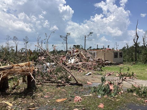 Louin, Mississippi EF3 damage 2023