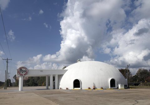 Jerry's Catfish House restaurant has an outer-space look