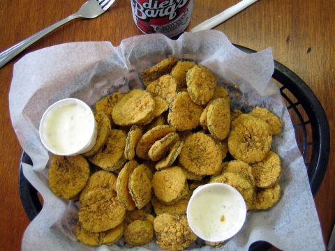 Fried dill pickles
