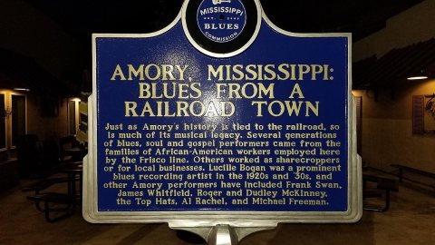 Amory Blues Trail Marker
