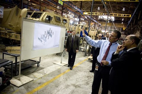 US Navy 071114-N-5549O-056 Secretary of the Navy (SECNAV) the Honorable Dr. Donald C. Winter takes a tour of the Intern…