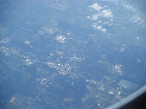 West Point MS from airplane