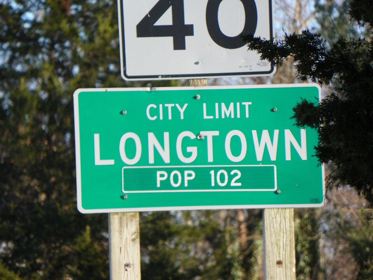 Longtown, Missouri roadsign