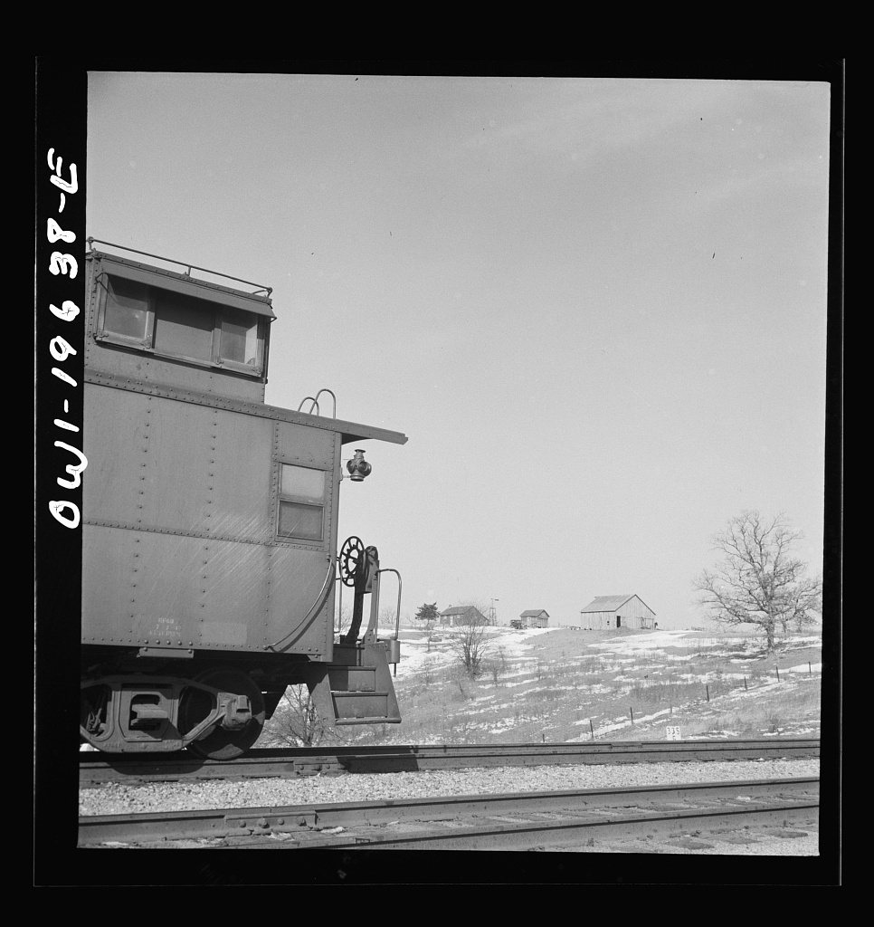 Baring (vicinity), Missouri. Missouri farmstead along the Atchison, Topeka, and Santa Fe Railroad between Madison, Iowa…