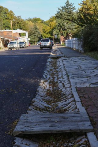 Arrow Rock's Limestone Gutters