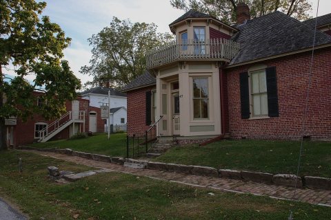 Carriage Stone and Hitching Post at this House