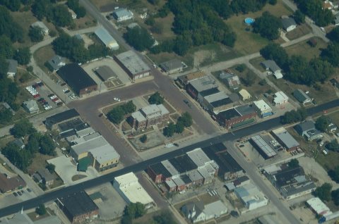 Aerial view of Maysville, Missouri 9-2-2013