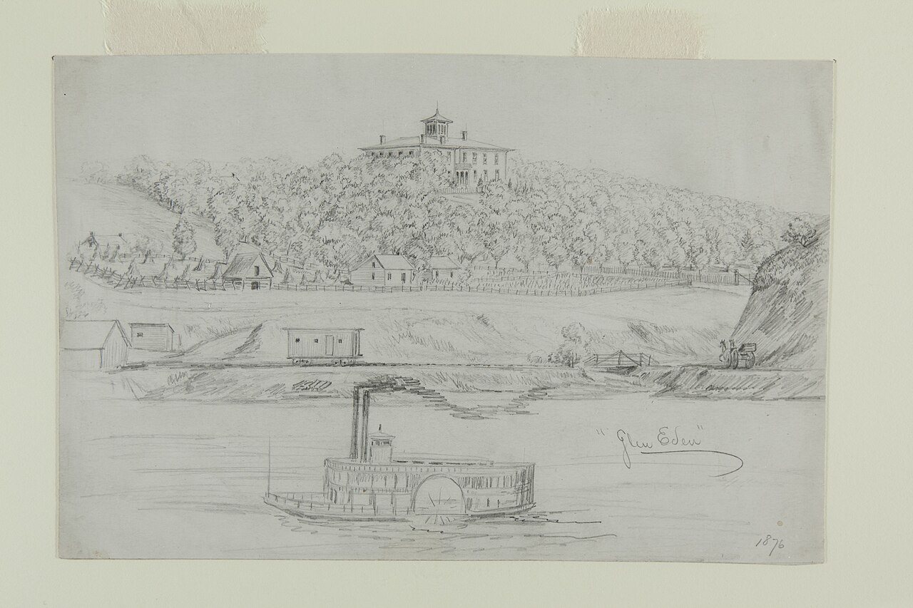 Pencil Drawing "Glen Eden" by A.B. Greene