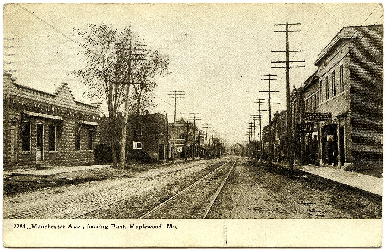 "7284 Manchester Ave., looking East, Maplewood, Mo."