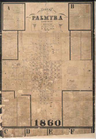 Map of Palmyra, Missouri, 1860