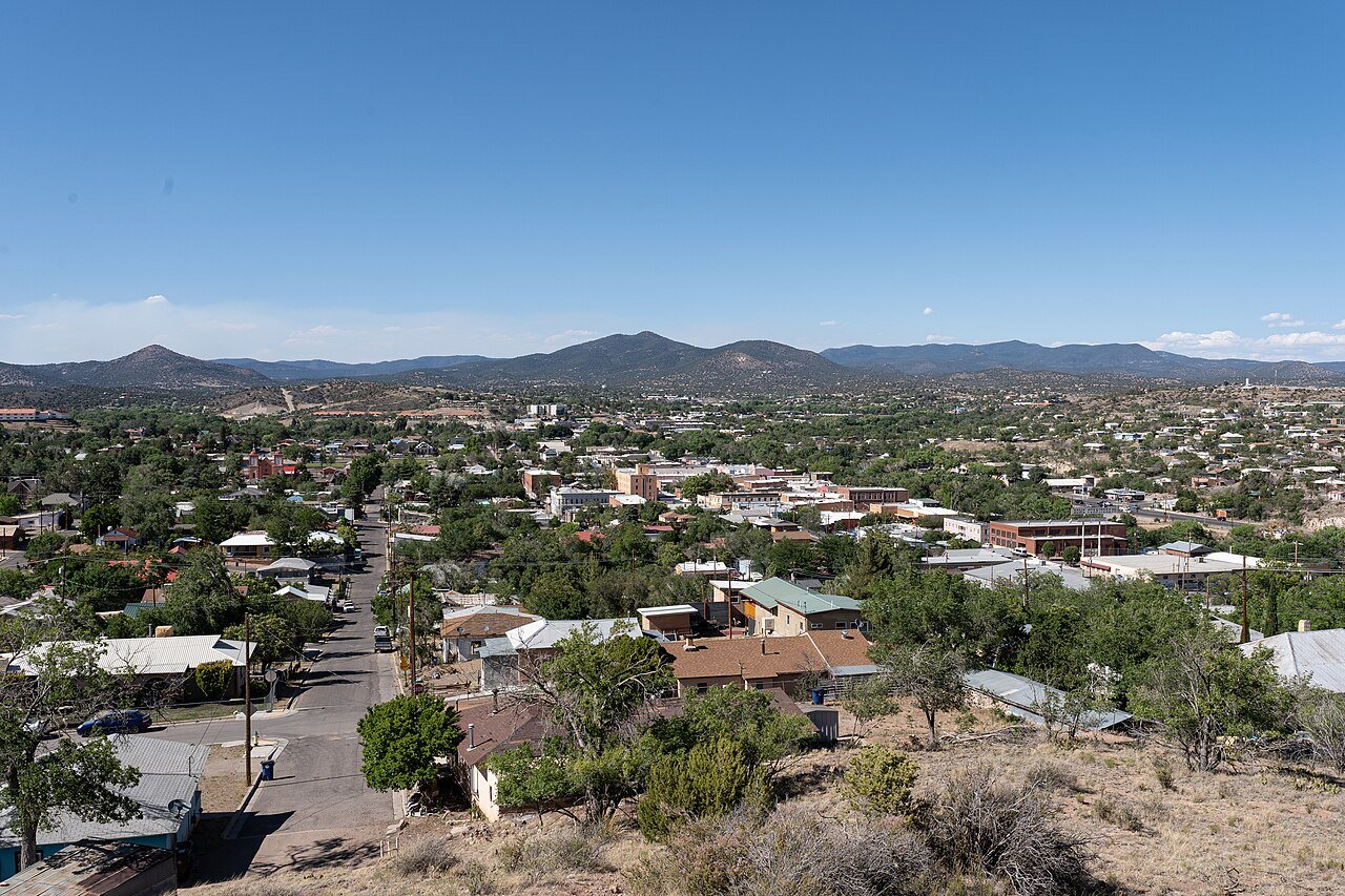 Overlooking downtown Silver City from Boston Hill