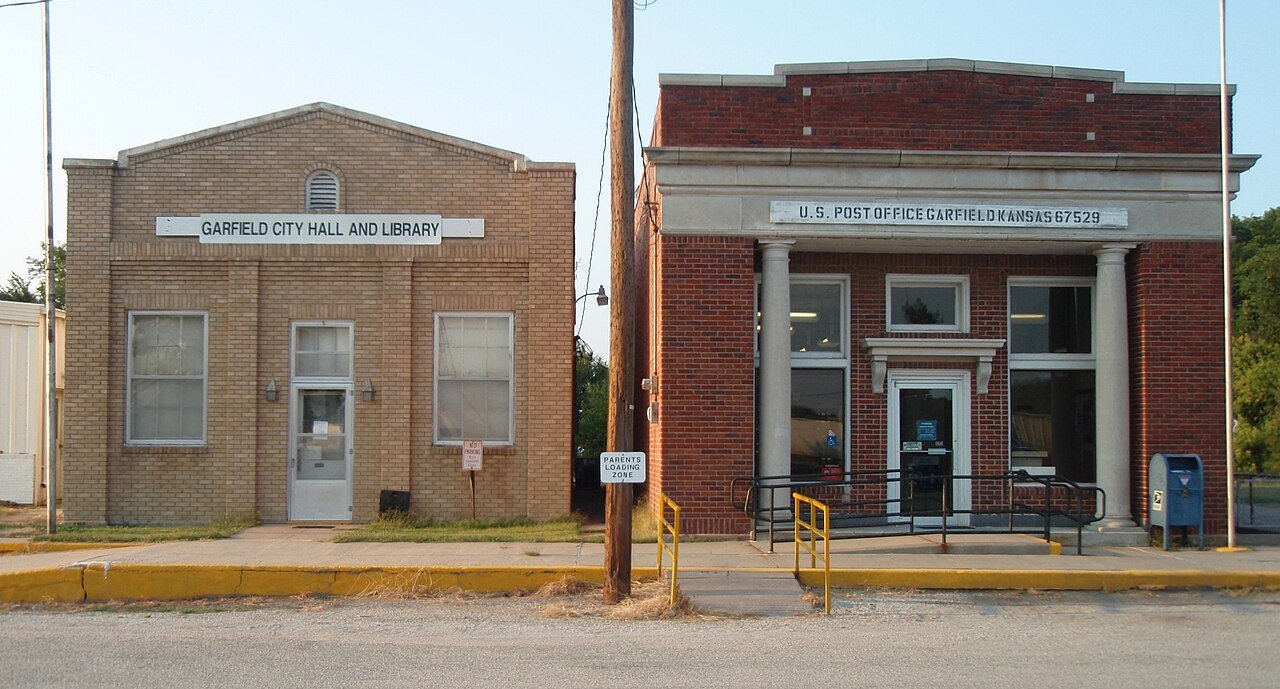 Post office city hall library garfield kansas 2009