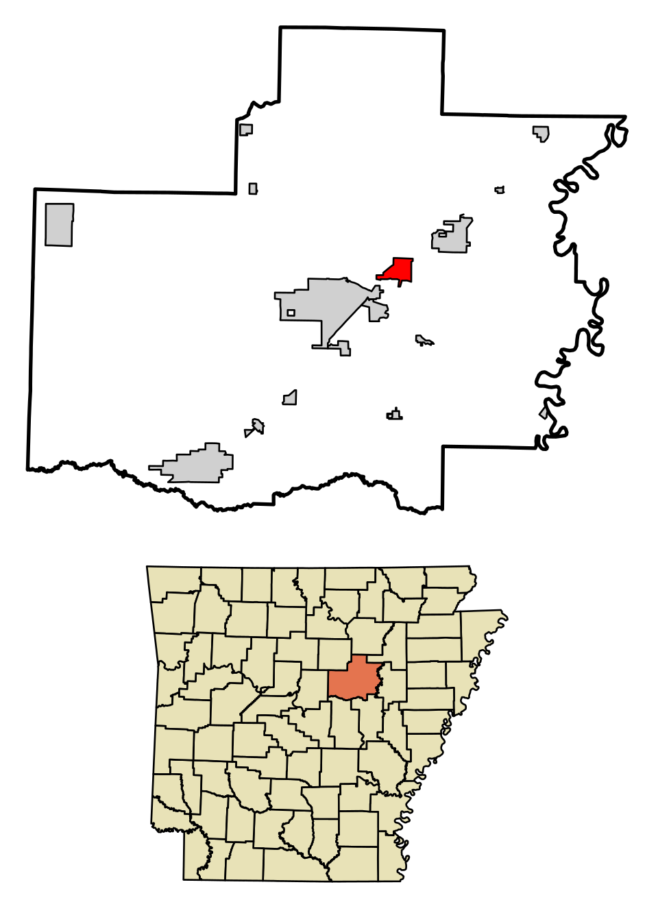 Locator map of Judsonia