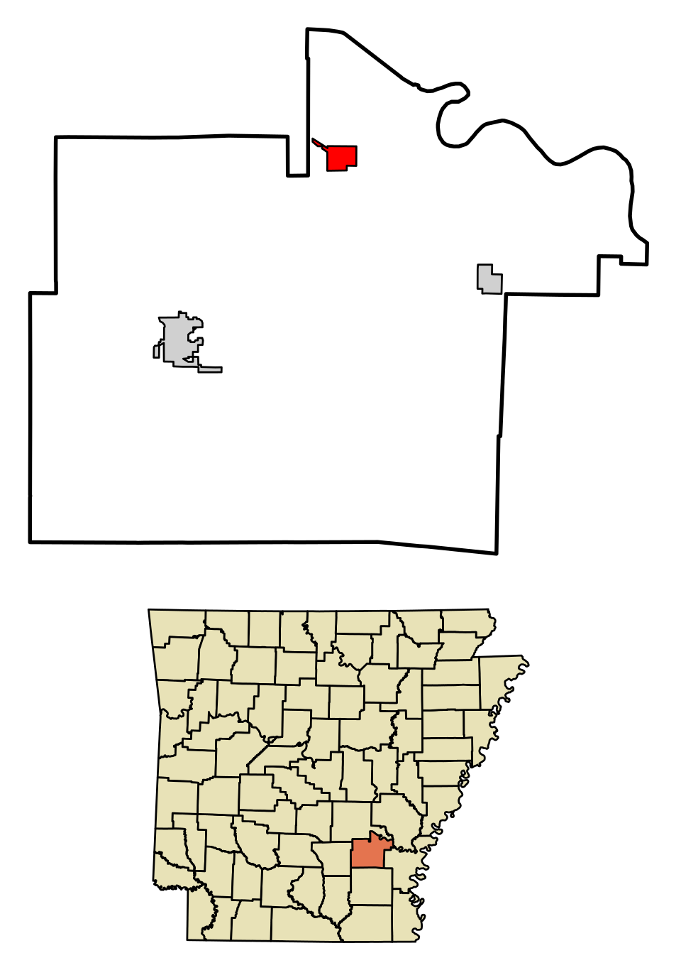 Locator map of Grady