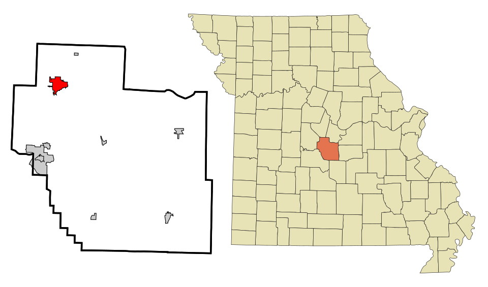Locator map of Eldon