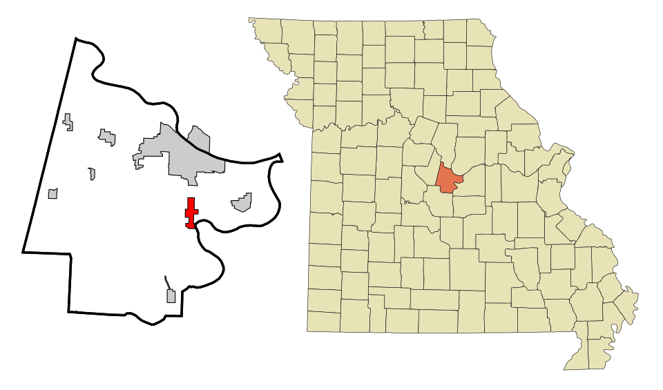 Locator map of Wardsville