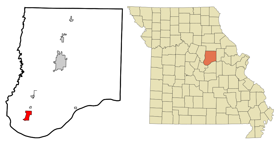 Locator map of Holts Summit