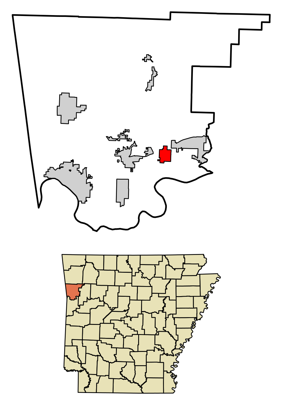 Locator map of Dyer