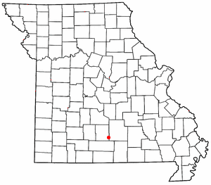 Locator map of Mountain Grove